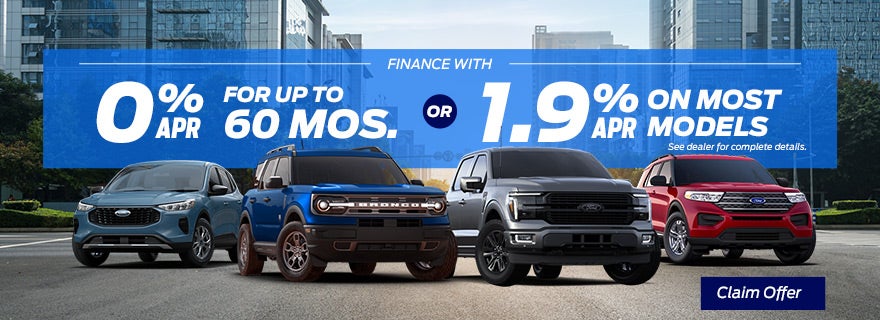 Low APR Offers on Top New Ford Models